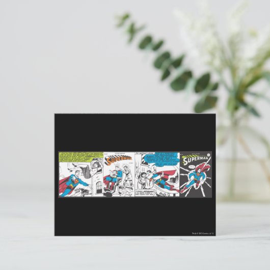 Superman Comic Panels 2 Postkarte (Stehend Vorderseite)