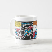 Superman Comic Panels Kaffeetasse (Vorderseite Links)