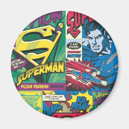 Superman Comic Panels Magnet (Vorne)