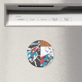 Superman Comic Panels Magnet (In Situ (Geschirrspüler))