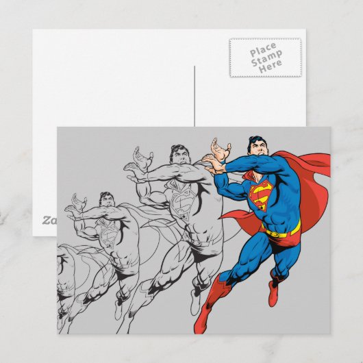 Superman Comic Panels Postkarte (Vorne/Hinten)