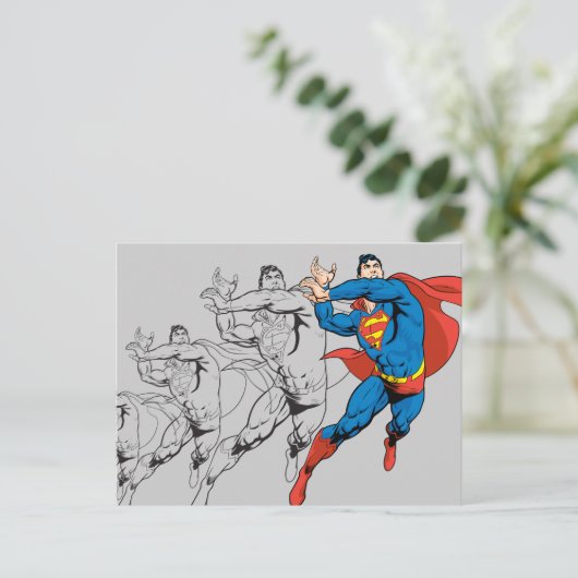 Superman Comic Panels Postkarte (Stehend Vorderseite)