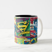Superman Comic Panels Zweifarbige Tasse (VorderseiteRechts)