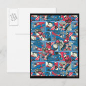 Superman Comic Pattern Postkarte (Vorne/Hinten)