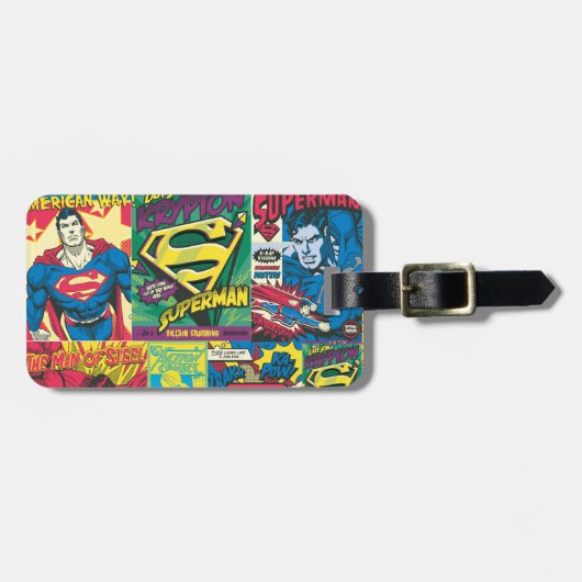 Superman Comic Strip Gepäckanhänger (Vorderseite horizontal)