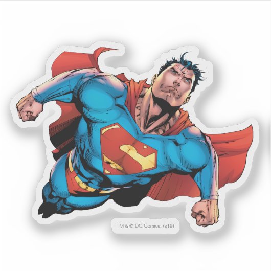 Superman Comic Style Aufkleber (Vorderseite)