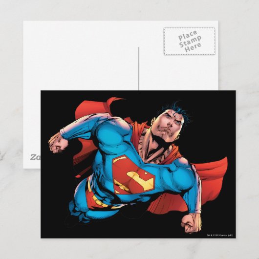 Superman Comic Style Postkarte (Vorne/Hinten)