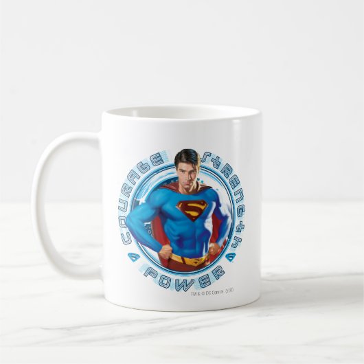 Superman Courength Strength Power Kaffeetasse (Links)