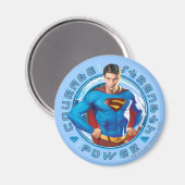 Superman Courength Strength Power Magnet (Vorderseite/Rückseite)