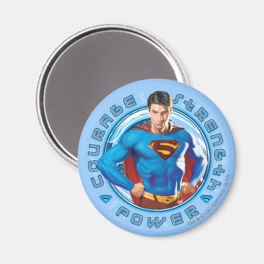 Superman Courength Strength Power Magnet (Vorderseite/Rückseite)