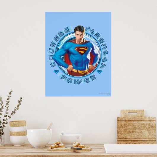 Superman Courength Strength Power Poster (Küche)