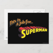 Superman | Das ist eine Arbeit für... Logo Postkarte (Vorne/Hinten)