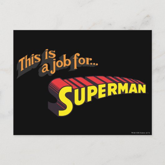 Superman | Das ist eine Arbeit für... Logo Postkarte (Vorderseite)