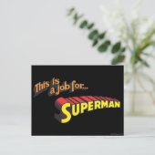 Superman | Das ist eine Arbeit für... Logo Postkarte (Stehend Vorderseite)