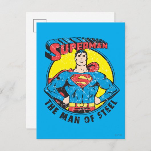 Superman Der Mann aus Stahl Postkarte (Vorne/Hinten)