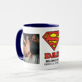 Superman | "Dieser Super-Vater gehört zu" Tasse (Vorderseite Links)