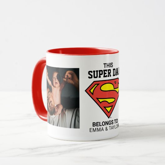 Superman | "Dieser Super-Vater gehört zu" Tasse (Vorderseite Links)