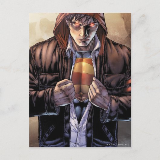 Superman Earth Cover - Farbe Postkarte (Vorderseite)