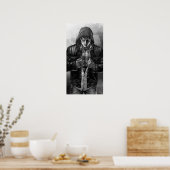 Superman Earth Cover - Schwarz und Weiß Poster (Küche)