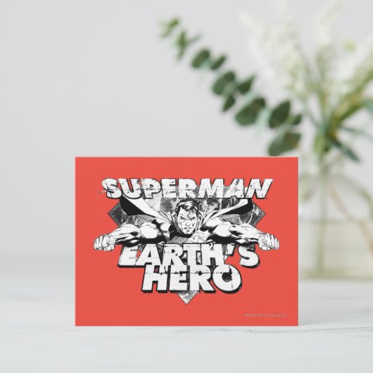 Superman Earth's Held Postkarte (Stehend Vorderseite)