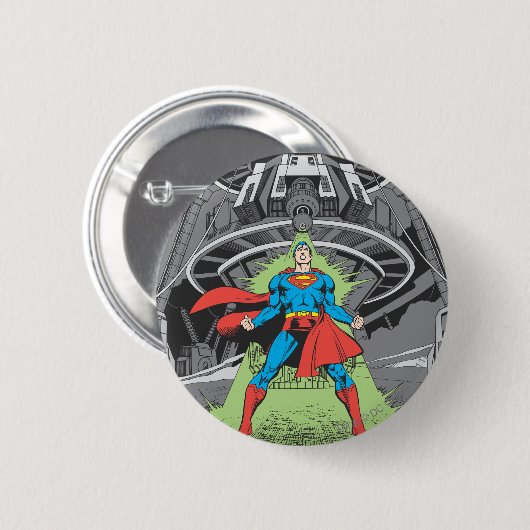 Superman exponiert gegenüber Kryptonit Button (Vorne & Hinten)