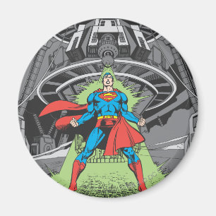 Superman exponiert gegenüber Kryptonit Magnet