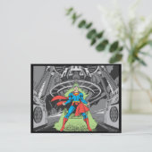 Superman exponiert gegenüber Kryptonit Postkarte (Stehend Vorderseite)