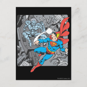 Superman Fights Brainiac Postkarte