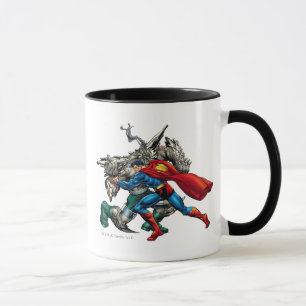 Superman Fights Enemy Tasse