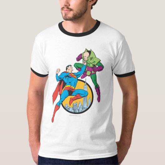 Superman Fights Lex Luthor T-Shirt (Vorderseite)