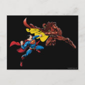 Superman Fights Postkarte (Vorderseite)