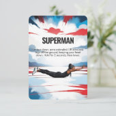 Superman-Fitness-Karte mit rosa Hintergrund Save The Date (Stehend Vorderseite)