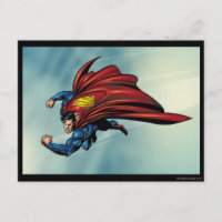 Superman fliegt mit Kap