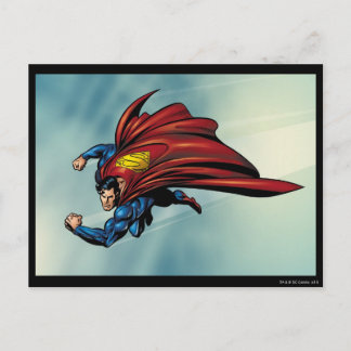 Superman fliegt mit Kap Postkarte