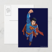 Superman fliegt nach vorn postkarte (Vorne/Hinten)