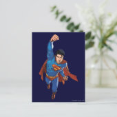 Superman fliegt nach vorn postkarte (Stehend Vorderseite)