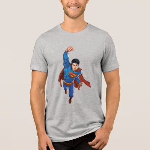 Superman fliegt nach vorn Tri-Blend shirt