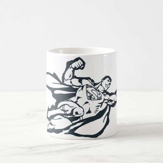 Superman Fliegt rechts Kaffeetasse (Mittel)