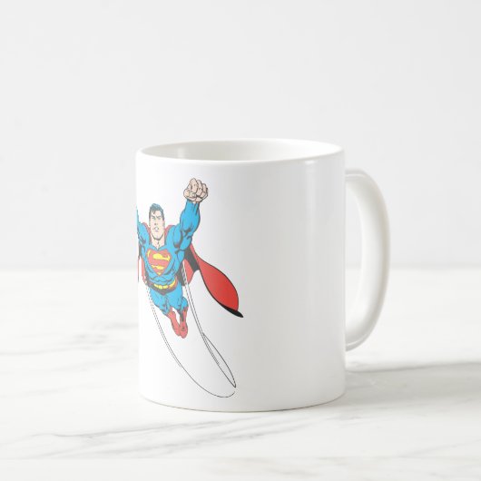 Superman Flies Forward Kaffeetasse (VorderseiteRechts)
