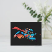 Superman Flying Kick Postkarte (Stehend Vorderseite)