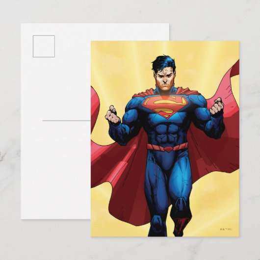 Superman Flying Postkarte (Vorne/Hinten)