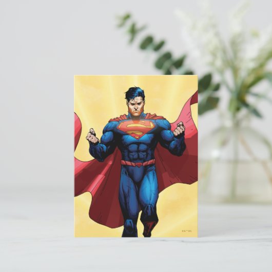 Superman Flying Postkarte (Stehend Vorderseite)