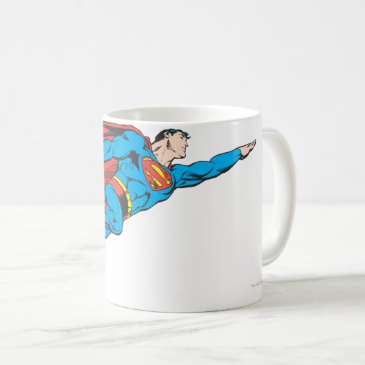 Superman Flying Right Kaffeetasse (VorderseiteRechts)