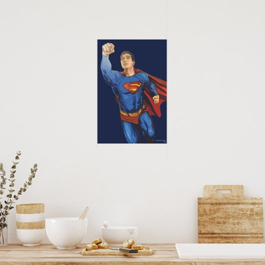Superman Flying Verlassen Poster (Küche)