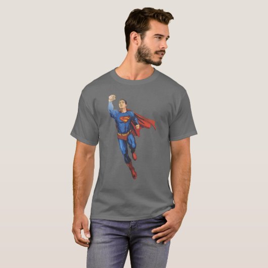 Superman Flying Verlassen T-Shirt (Vorne ganz)
