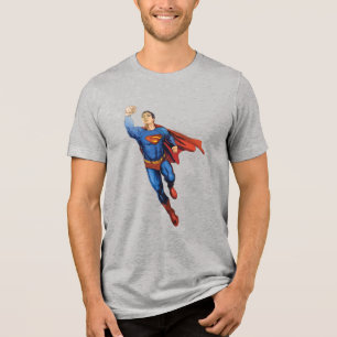 Superman Flying Verlassen Tri-Blend Shirt