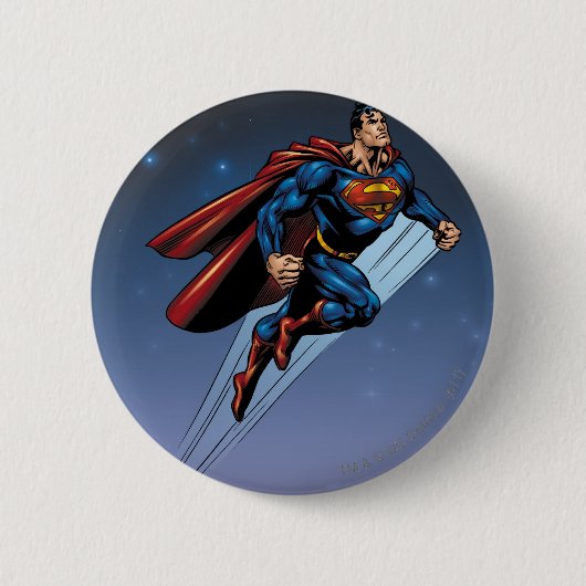 Superman gegen den Nachthimmel Button (Vorderseite)
