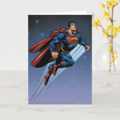 Superman gegen den Nachthimmel Karte (Gelbe Blume)