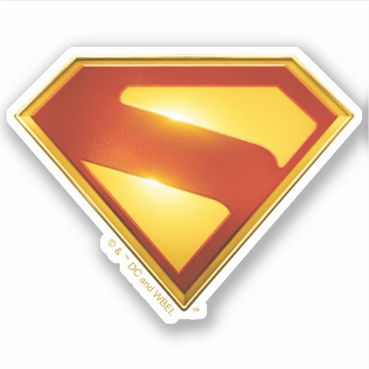 Superman Golden S Shield Brillianz Aufkleber (Vorderseite)