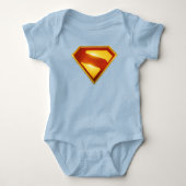 Superman Golden S Shield Brillianz Baby Strampler (Vorderseite)